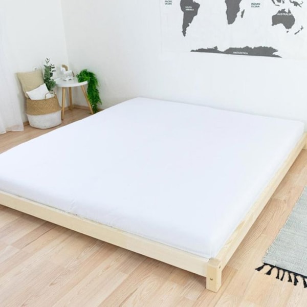 Kaksoisvuode TATAMI 200 x 200 luonnollinen ja valkoinen Vit