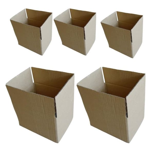 5 st packboxar 20 x 15 x 11 cm brun