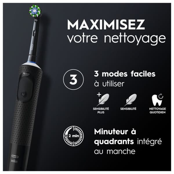 Tandbørste - ORAL-B - Vitality Pro - Sort - Elektrisk