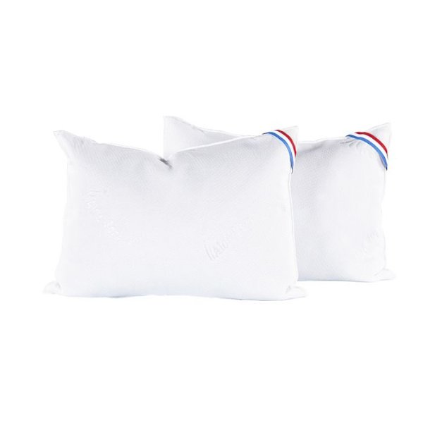 Madrass 140x200 cm, Rêverie, 30 cm, memory foam, fast, sommar/vintersida + 2 kuddar Vit
