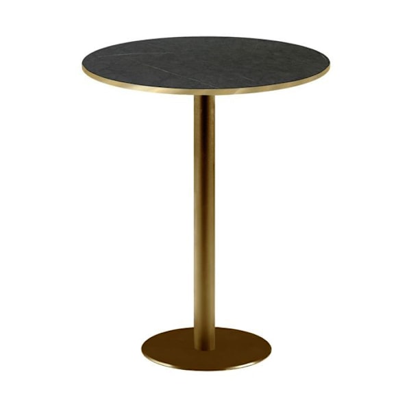 Rund høj stang Ø 60 cm Rom bistro sort sten Svart