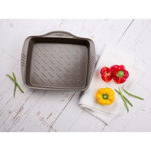 Bagplade - PYREX - 1452052 - Rektangulær - I stål - 30 x 24 cm CHOKOLADE
