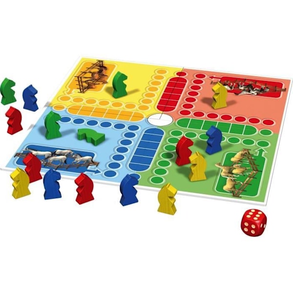 The Classics - Little Horses Game - SCHMIDT SPIELE - Koe jännittäviä kilpailuja tämän klassisen pikkuhevospelin avulla! Flerfärgad