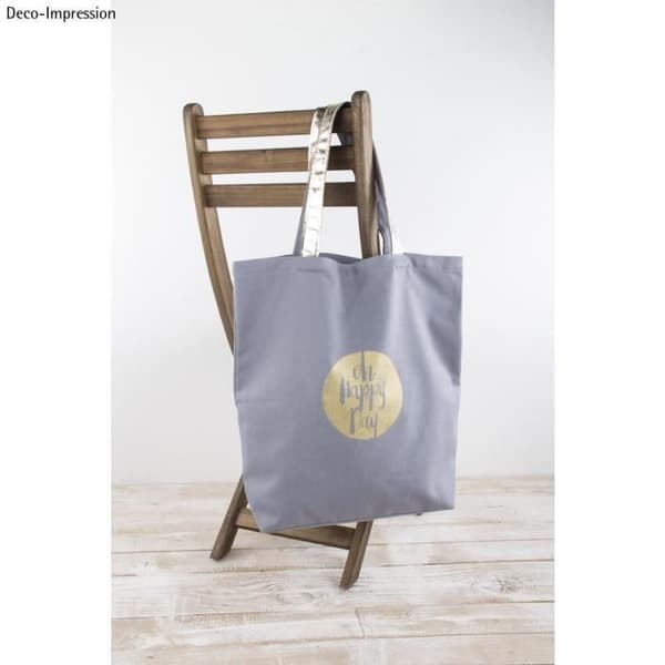 Shoppingväska - Mode - Grå - 46x46cm - 330g/m² - Miljövänlig grå