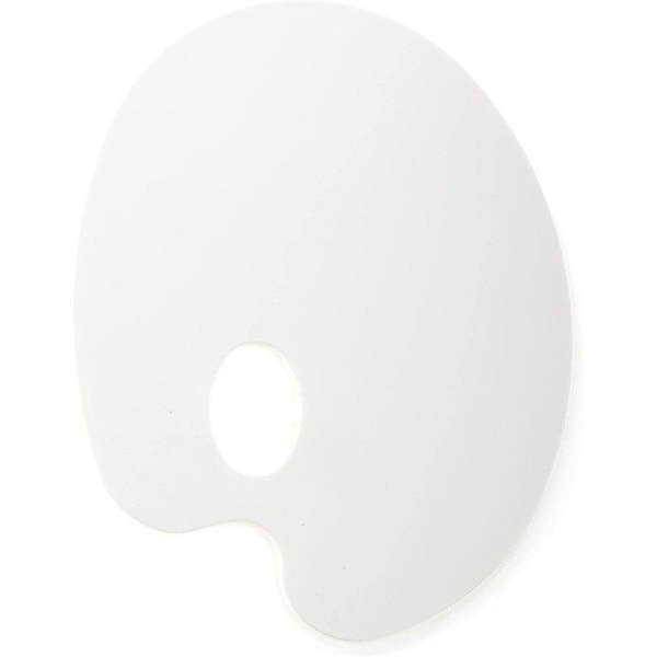Oval palette - Pébéo - Plast - Nem at rengøre - Ideel til at blande farver - Vigtigt værktøj Vit