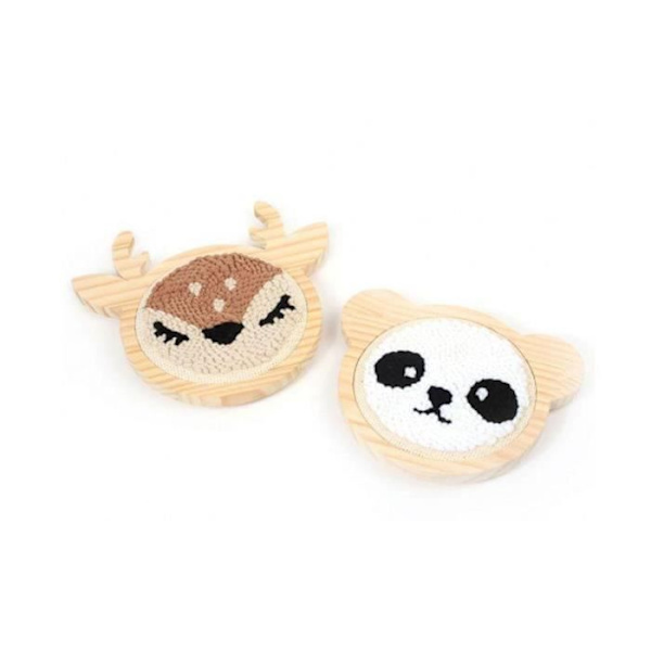 2 rei'itysneulalaatikkoa - Pieni panda Ø 15 cm Vit, beige, svart