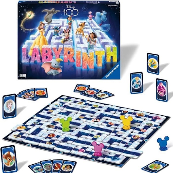 Disney 100th Anniversary Labyrinth - Lautapeli - 4005556274604 - Ravensburger Flerfärgad