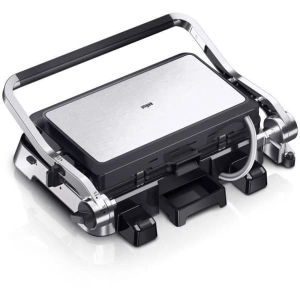 Multifunktionel grill - BRAUN - Multi Pro 9 - 2000 W - 3 varmeindstillinger - Sort / Stål Svart och rostfritt stål