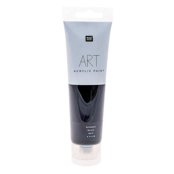 Akrylmaling - Sort - 100 ml Svart