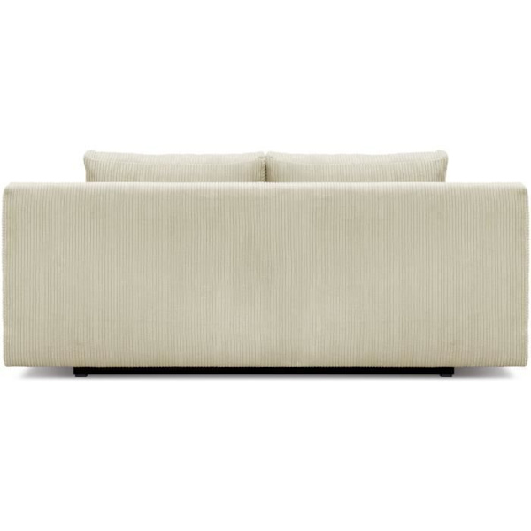 MIKA 3-paikkainen avoauto penkki - Beige vakosametti - Säilytyslaatikko - P 192 x K 84 x S 93 cm grädde beige
