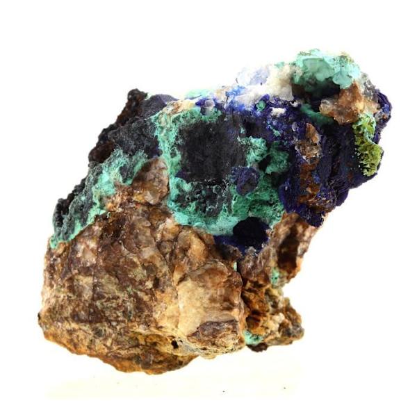 Stenar och mineraler. Azurit + Malakit. 300,0 ct. Mont-Roc-gruvan, Tarn, Frankrike..