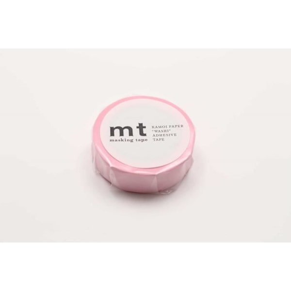Maskeringstejp - ORIGINAL Maskeringstejp (MT) - Uni Pastell rosa - Washi-papper - 15 mm Rosa