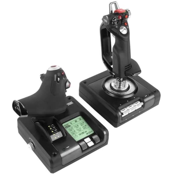 Joystick - Trådad - Logitech G - X52 Pro Flygkontrollpanel - Kompatibel med PC - Svart Svart