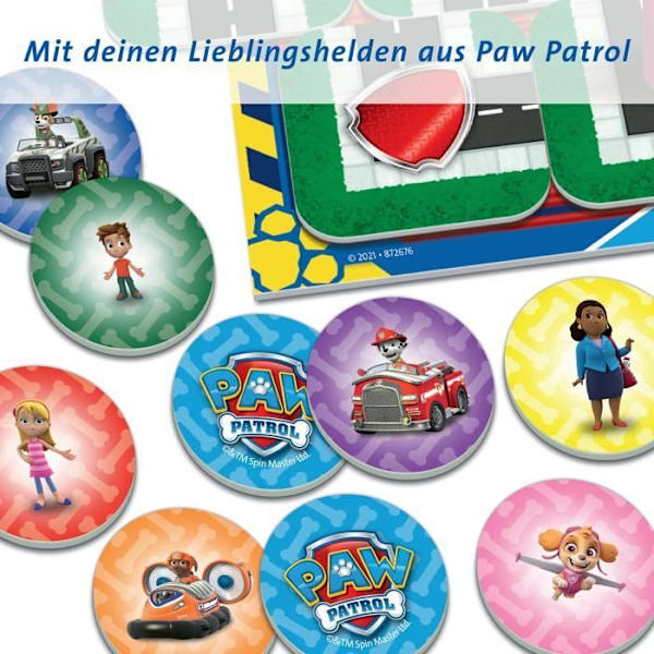 PAT'PATROUILLE Labyrinthe Jr - Ravensburger - Brädspel för barn - Skattjakt i en rörlig labyrint - Från 4 år Flerfärgad