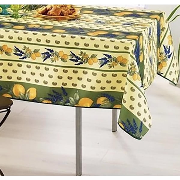Dug - Citron - 150x300cm - Polyester - Smudsafvisende - Maskinvaskbar Grön