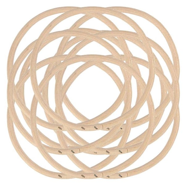 10 bamburingar Ø 15,3 cm kastanj