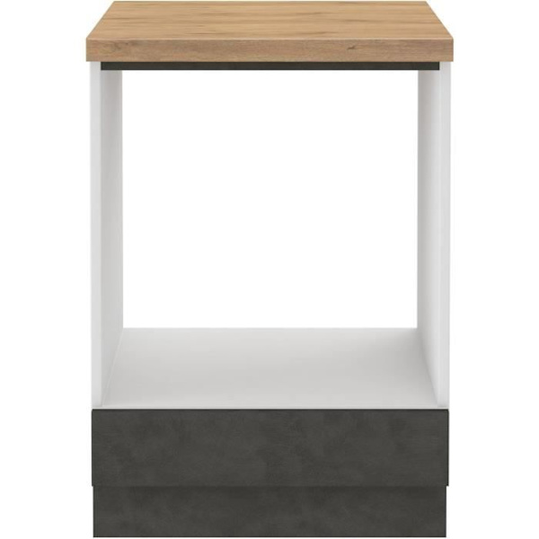 Työtasolla varustetun uunin pohjayksikkö - Matt harmaa - P 60 x S 51,6 x K 85 cm - LASSEN Matt grå
