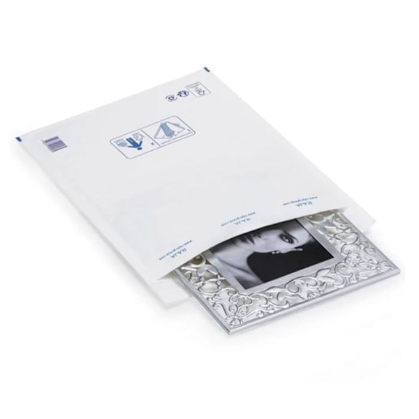 100 vadderade pappersfickor - 22 x 26 cm Vit