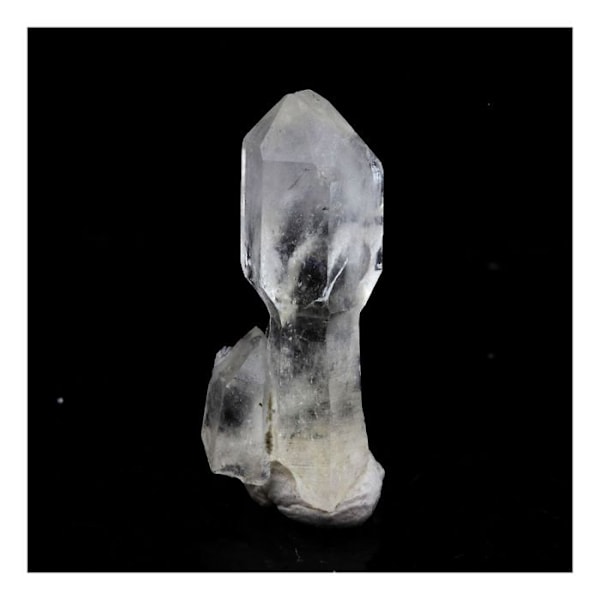 Kvartscepter - ABIJOUX - 5,0 ct - Grå - 6x6x20 mm - Certifikat for ægthed