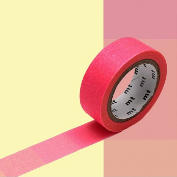 Masking Tape MT fluo pink/gul gradient Gul Rosa