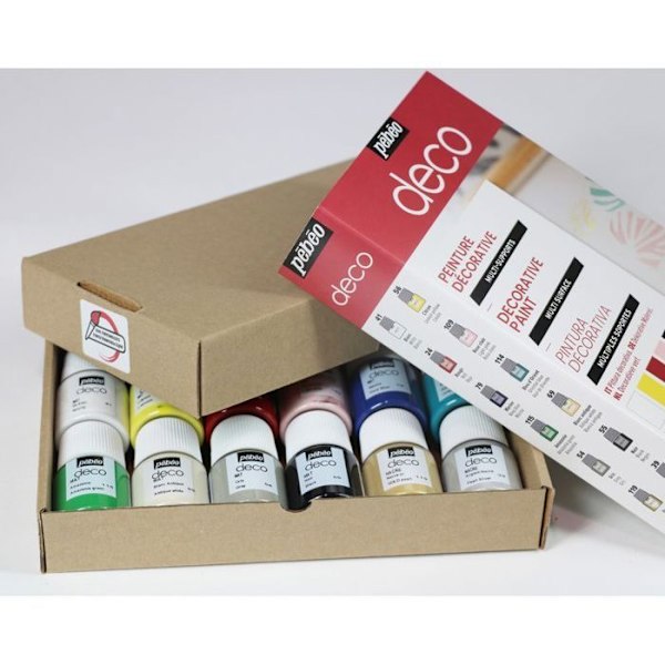 Set med 12 multimedia vattenbaserade färger - 12 x 20 ml Flerfärgad