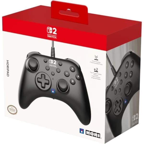 Kableløs controller - HORI - Horipad - Nintendo Switch og Switch 2 - Nintendo C knap - Programmerbare bagsider - Sort Svart