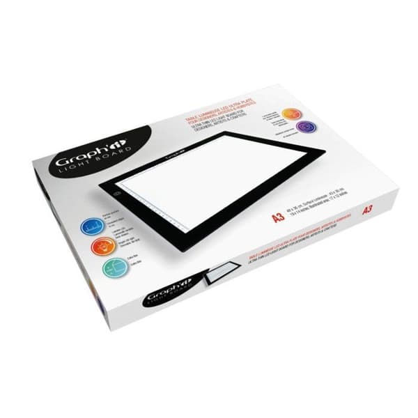 Lysende tavle A3 - Graph'it - Graph It Light Board - ultra-tynd LED - 30X43 cm - Blandet