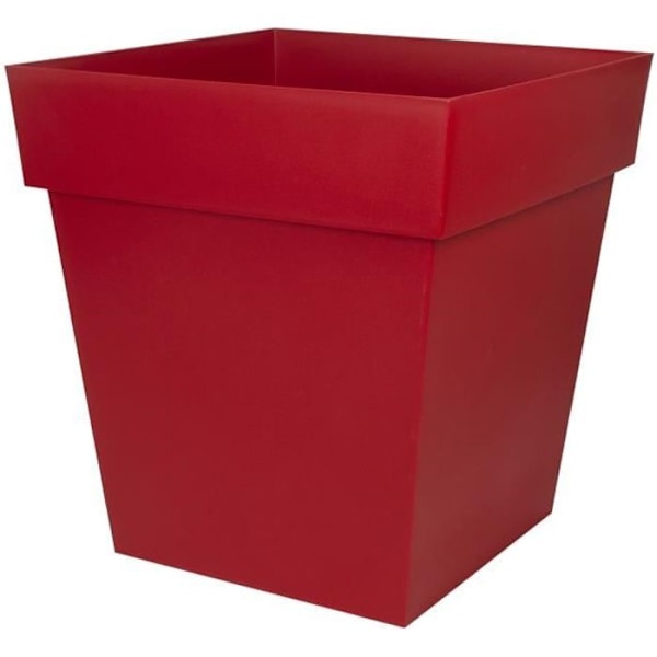 EDA Toscana fyrkantig kruka - 50 cm - 87 L - Röd rubinröd