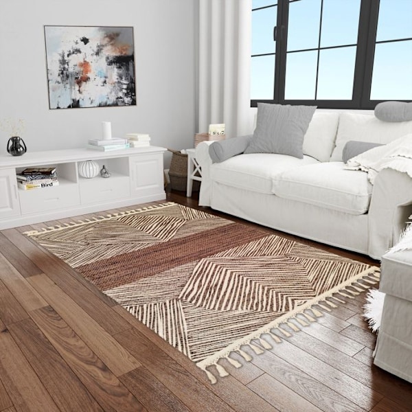 Tæppe - ANATOLIAN STAR - TINGHIR - 300x400 cm - Polyester - Antiskrid - Chic og varm Beige