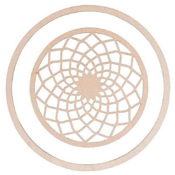 Træskiver - Rayher - Drøm filigran - 7 til 18 cm - 3 mm tykkelse - Dekorative genstande Beige