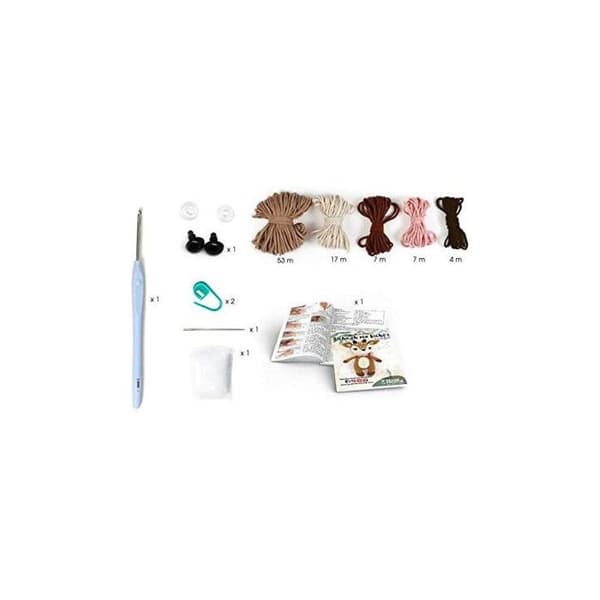 Hæklesæt - Graine Créative - Då - 17 cm - 12 stk - Beige beige