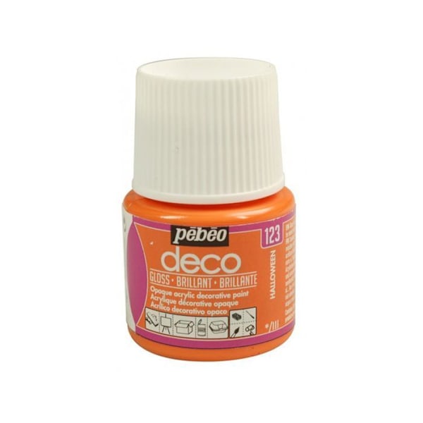 Akrylmaling - PEBEO - Deco - Blank - 45 ml - Halloween Orange Orange