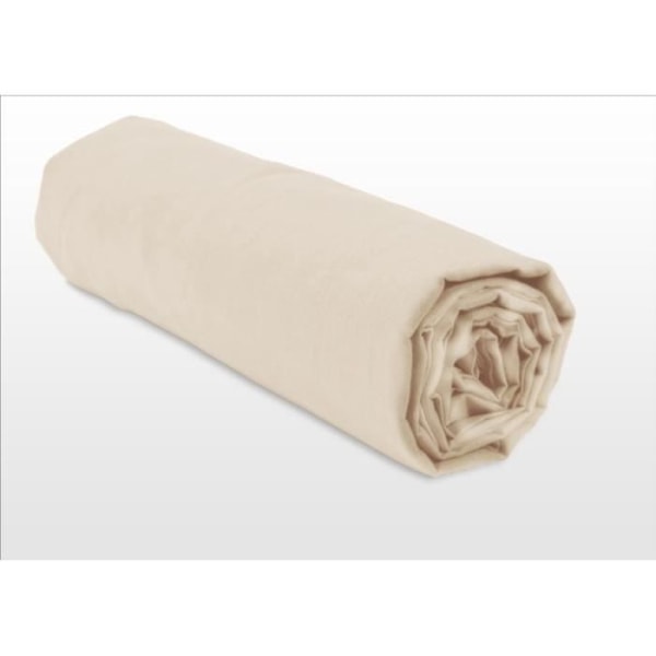 DEJLIGT HJEM 100% bomuld dæklagen - 180 x 200 + 30 cm motorhjelm - Lys beige Lys beige