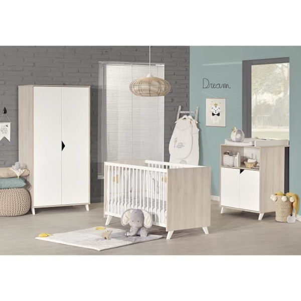 Byteskrin - Babypris - Scandi natural - 2 dörrar - 1 nisch - Trä TRÄ
