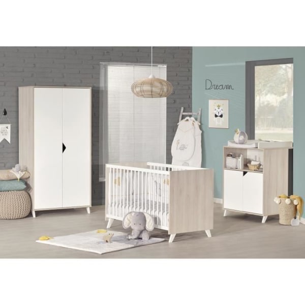 Skiftekiste - Babypris - Scandi natural - 2 døre - 1 niche - Træ TRÄ