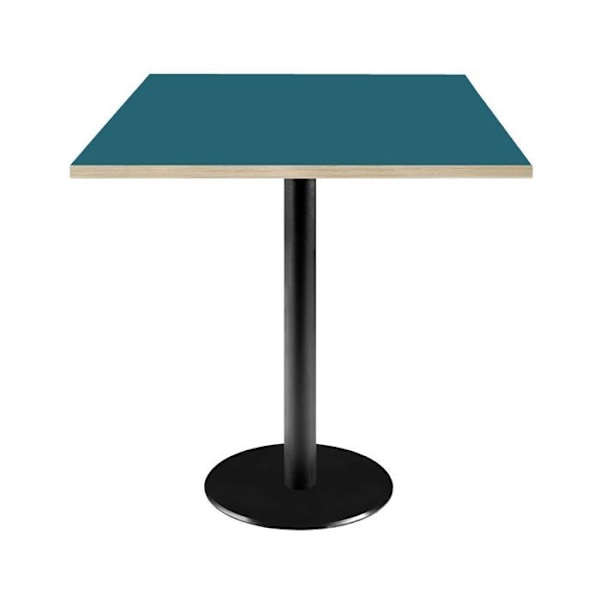 Pöytä 70 x 70 cm - sininen Rooman malli puureunoilla Blå