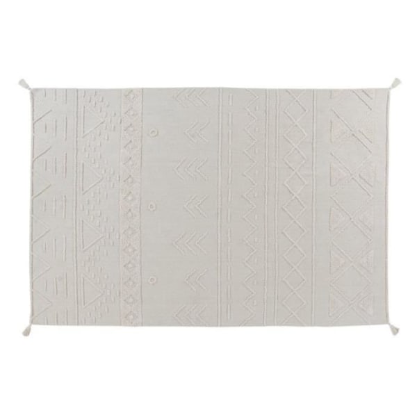 Tæppe - LORENA CANALS - Tribu Natural - 170 x 240 cm - Bomuld - Kan maskinvaskes Beige