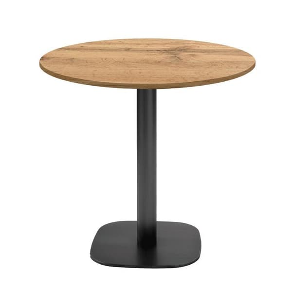 Rundt bord Ø 70 cm - model Round egetræ armor brun