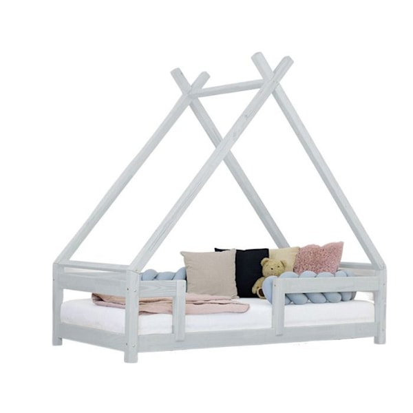 Lit cabane enfant TAHUKA 80 x 160 harmaa Grå