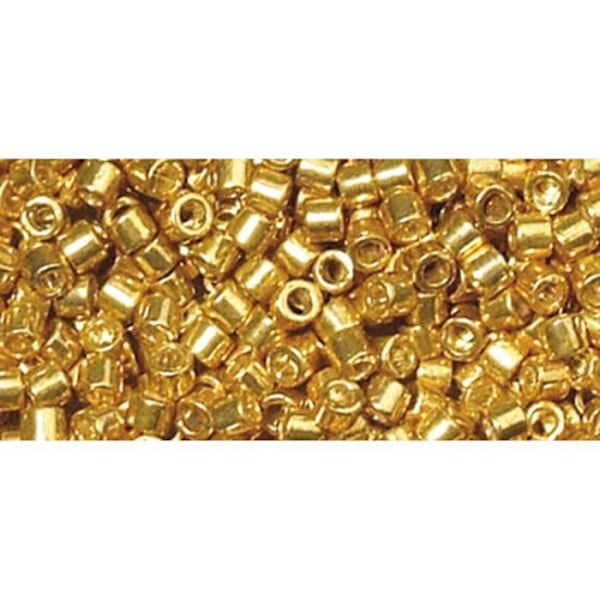 Miyuki Delica - Miyuki - 1,6 mm - Metallin kultainen - Lasi - Sekoitettu Metalliskt guld