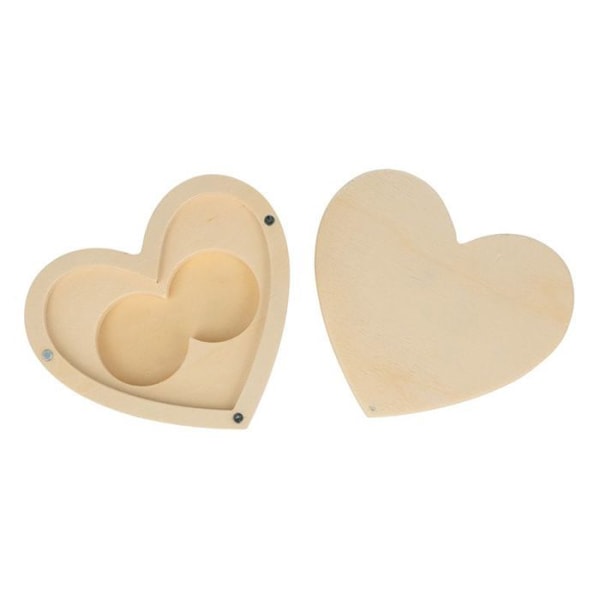 Forlovelsesæske - Artemio - Hjerte - 10 x 9 cm - Romantisk - Indretningsmæssig Beige