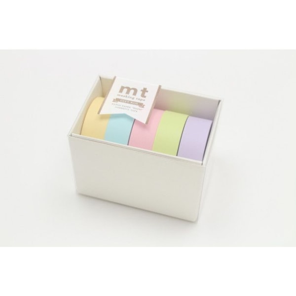 Masking Tape MT 1,5 cm Assortiment 5 kappaletta Pastelli 2 Pastell