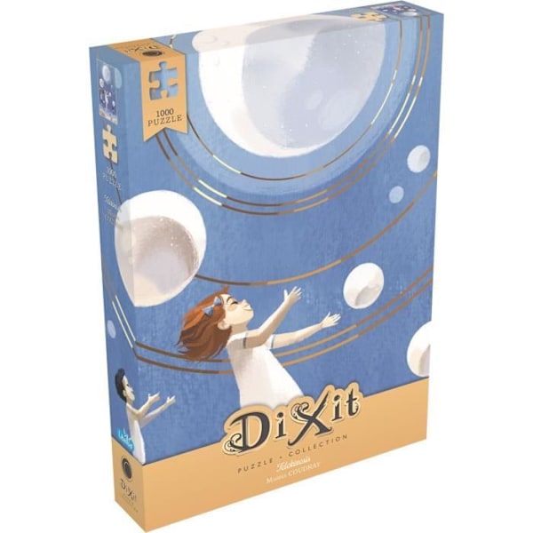 Dixit 1000p Telekinesis Puzzle - Asmodee - Sarjakuvat ja sarjakuvat - Poika - 12 vuotias Blå och vit