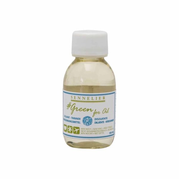 Förtunning för oljefärg - Sennelier - Grön för olja - 100 ml Transparent