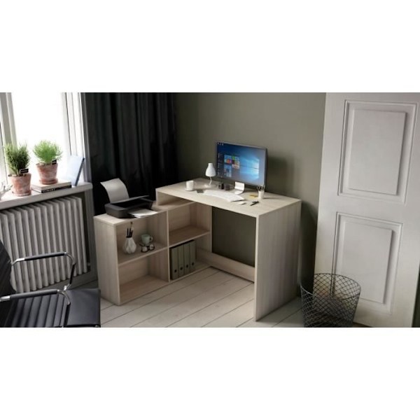 DEMEYERE Moderne hjørneskrivebord Shannon eg indretning - L 112 cm - NAGANO Shannon ek dekor