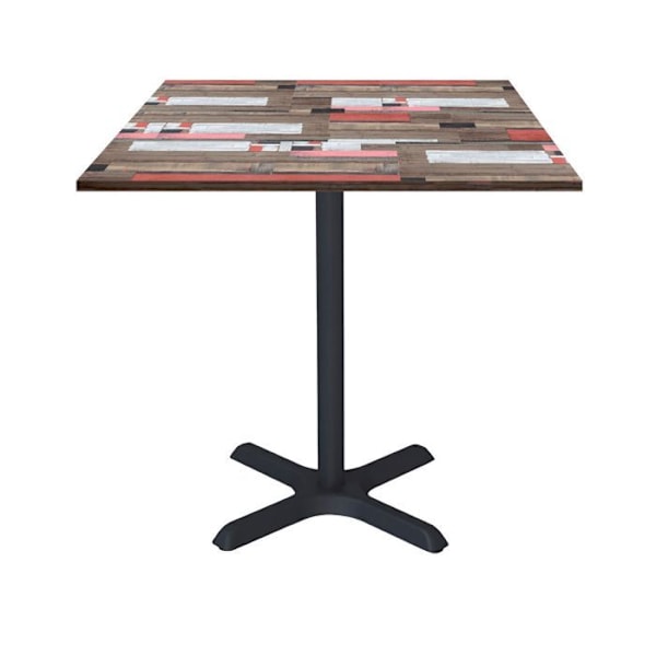 Pöytä 70 x 70 cm - Dina-puumalli punaista puuta Flerfärgad