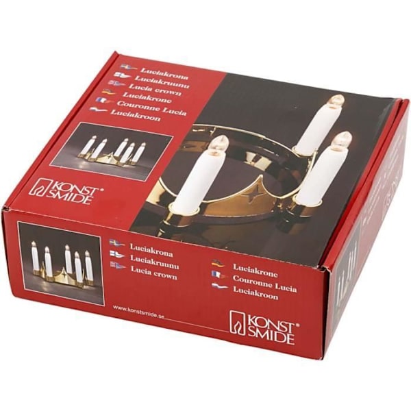 Justerbar plastljushållare med 5 ljus. Använder 5 AA 1,5v batterier (ingår ej). ref 52334