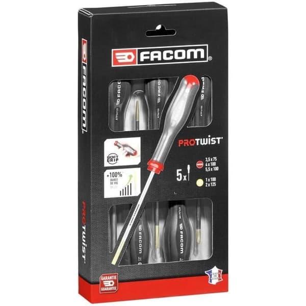 Protwist-ruuvimeisselisetti - FACOM - AT.5PB (3 litteää + 2 Prozidriv)