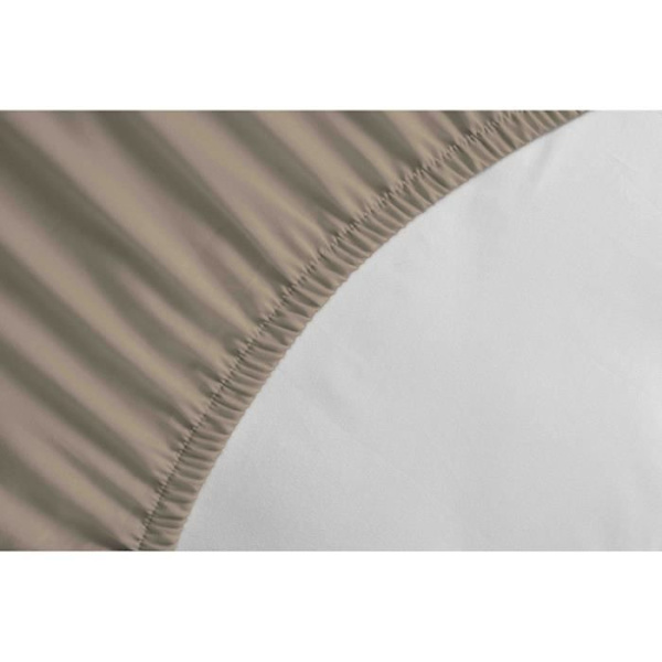 LOVELY HOME Varustettu arkki 100% puuvillaa 140x190x25 cm beige Beige