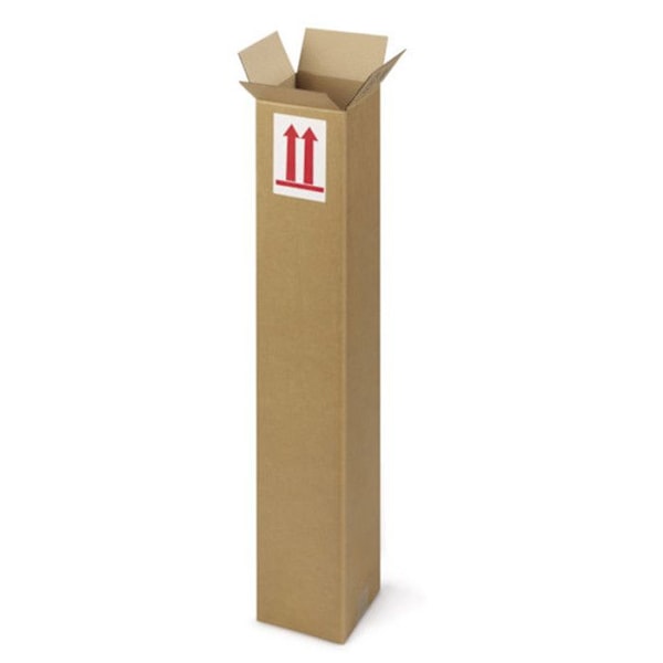 15 långsträckta kartonger 50 x 10 x 10 cm - Enkel korrugering kastanj